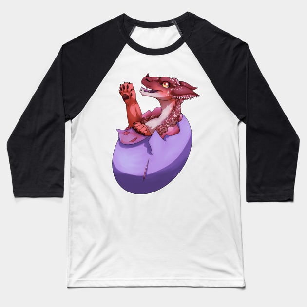 Dragon Hatchling Baseball T-Shirt by SakuraDragon